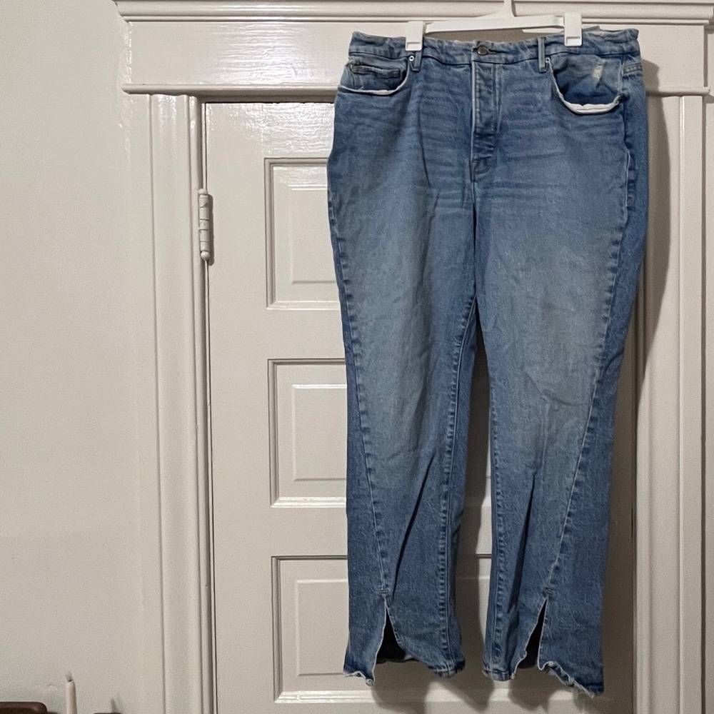 Good American Split Hem Jeans